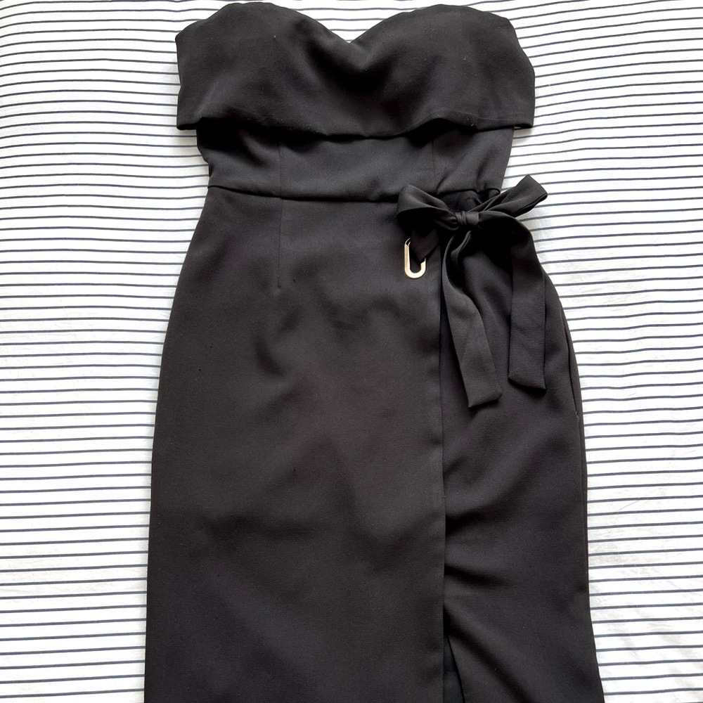 Black midi dress